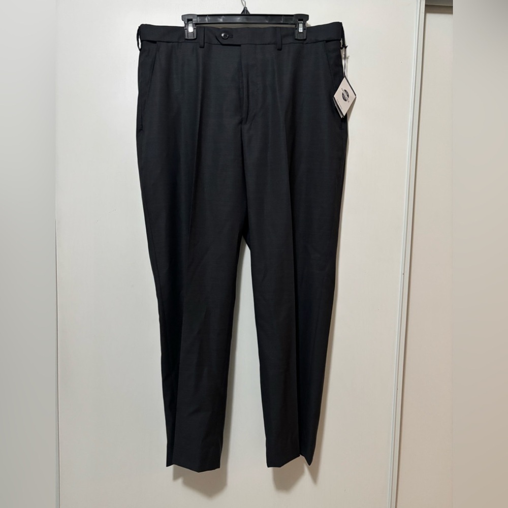 Paul Fredrick Men's charcoal Dress Pants